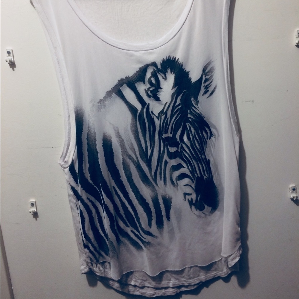 G by Guess Zebra Tank Top